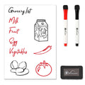 A4 Whiteboard Bundle: 2 Markers, Eraser