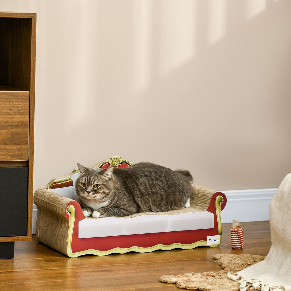 Cat Scratching Board - Cardboard Lounge Sofa with Catnip