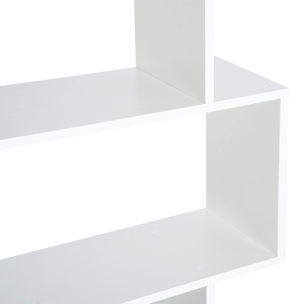Particle Board 6-Tier White Shelving Unit - Versatile Storage Solution
