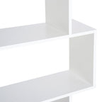 Particle Board 6-Tier White Shelving Unit - Versatile Storage Solution