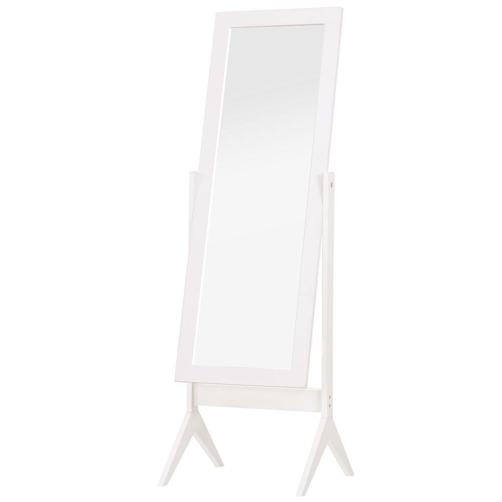Freestanding Dressing Mirror - Adjustable Tilt - White - for Bedroom, Bathroom, Hallway