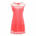 Flo Women's Mini Lace Summer Sleeveless Casual Dress or Midi Casual Dress