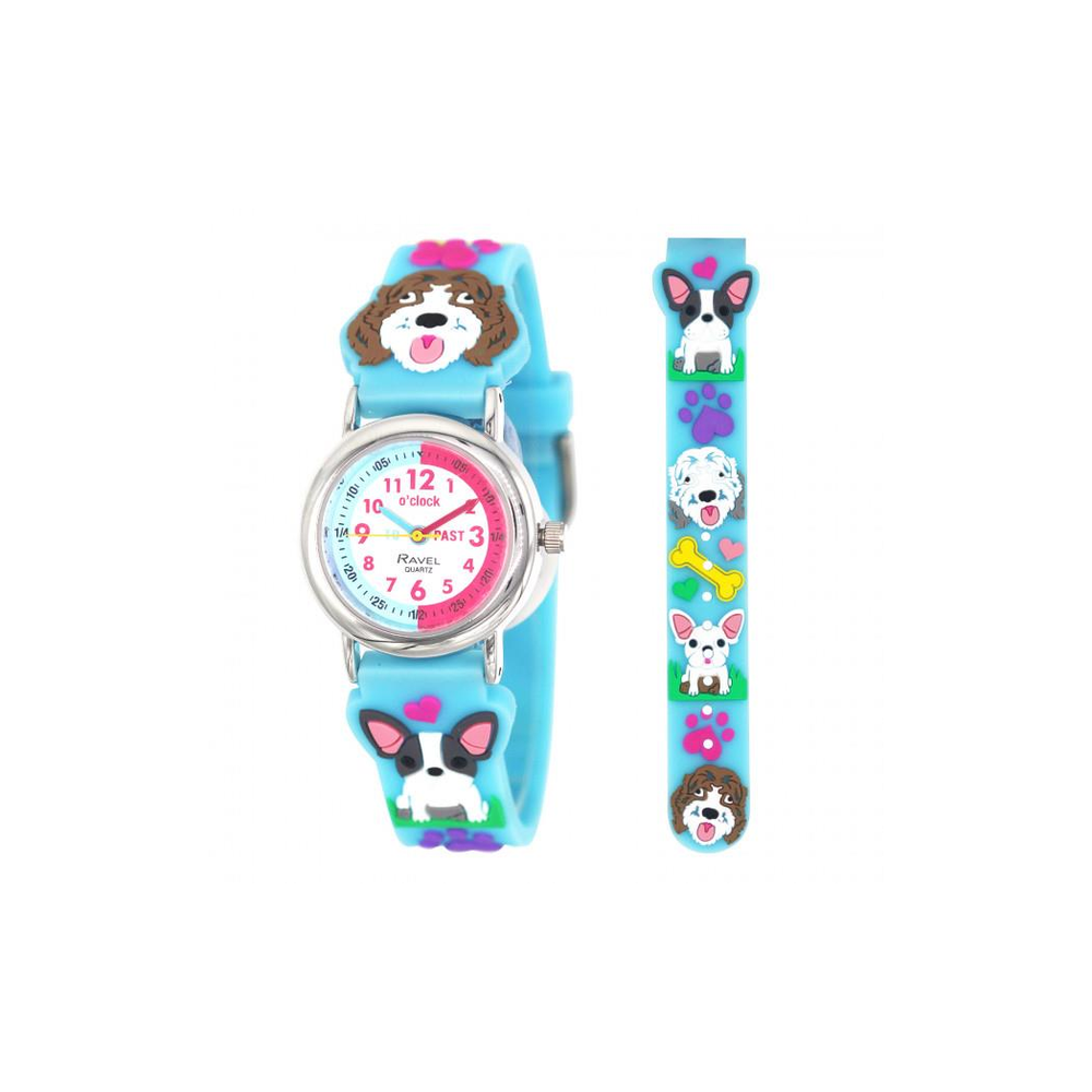Kids 3D Cartoon Time Teacher Watch Blue, Easy to Read, Fun Learning