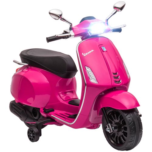 Vespa Licensed 12V Kids Electric Motorbike w/ 2 Training Wheels