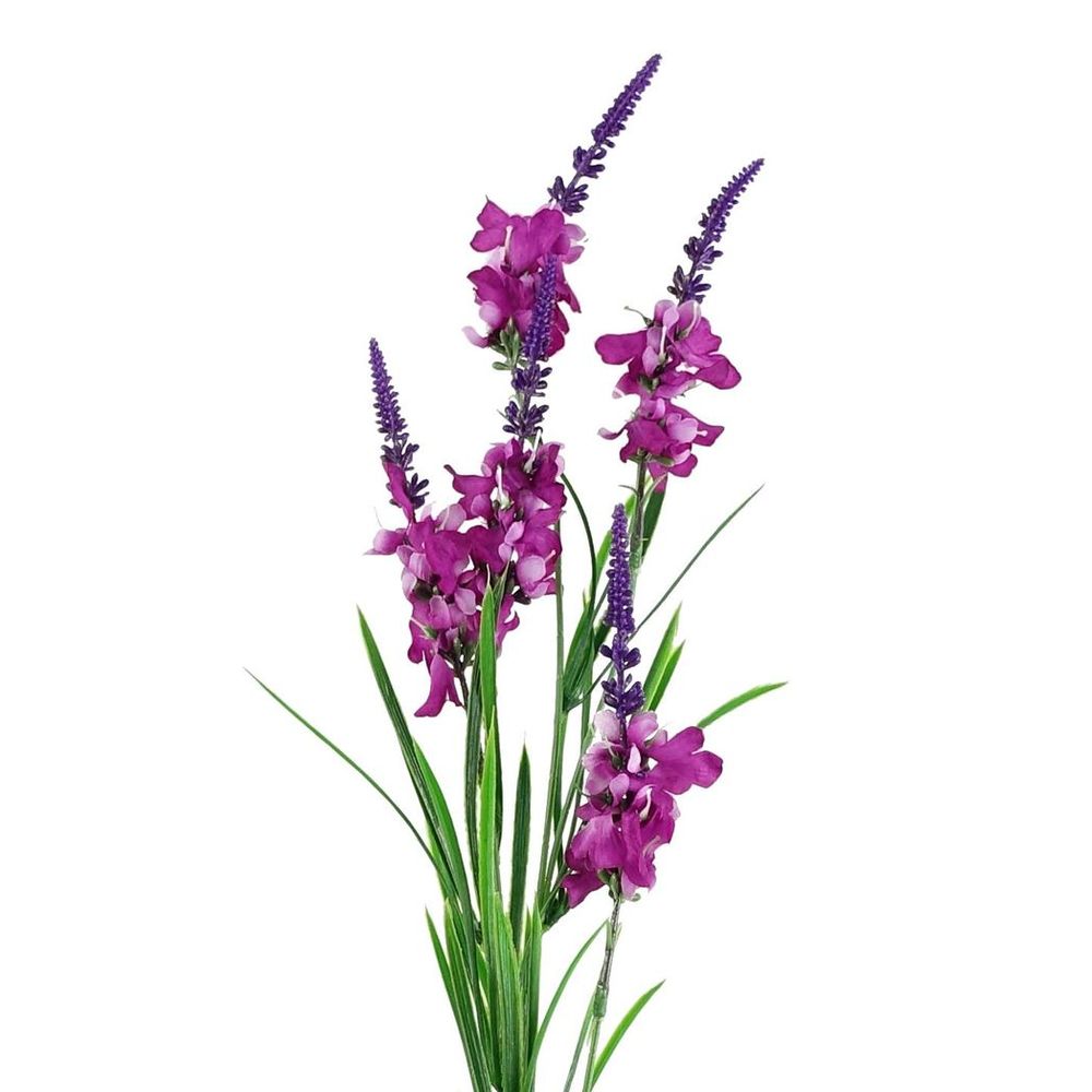 Pack of 6 x 80cm Dark Pink Larkspur Artifical Stem in Pink