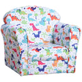 Cartoon Flannel Kids Armchair - Non-slip, Wooden, - for Ages 18-36 Months