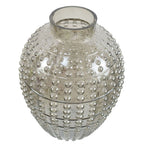 35cm Smoke Grey Bubble Vase - Exquisite Handcrafted Glass - for Real & Artificial Flowers
