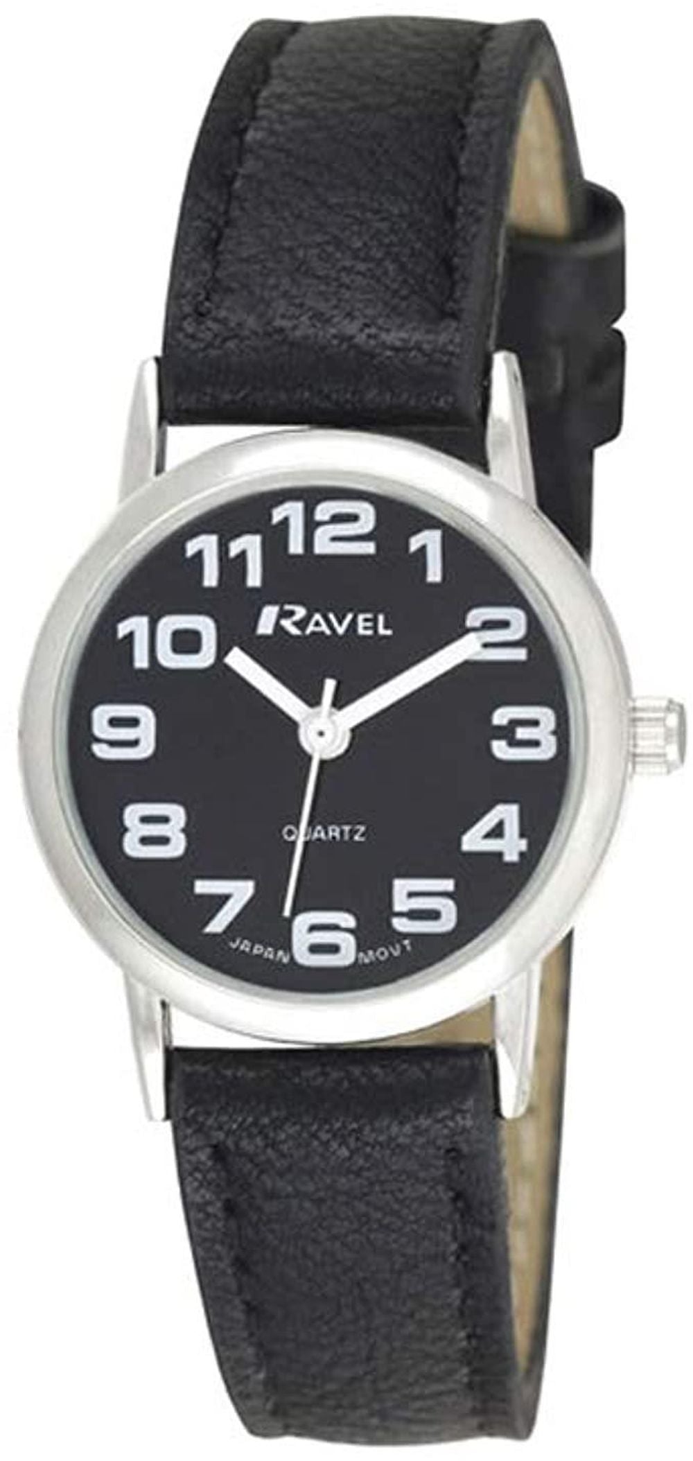Ladies Basic Black Dial Black Leather Strap Watch.2A