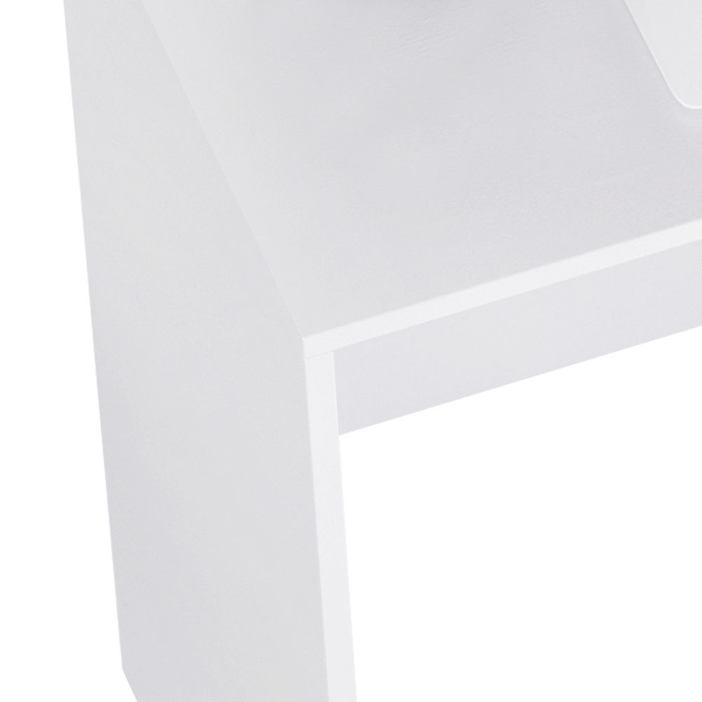 High Gloss 4-Drawer Vanity Desk - White. for Home Office & Study. Spacious Storage & Stylish Design!