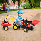 Pedal Powered Tractor Ride-On Car - Bucket Steering Wheel - Ages 3-6