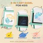 Double-Sided Art Easel for Kids w/ Paper Roll, Storage Baskets