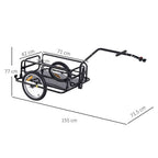 Folding Bicycle Cargo Storage Cart and Luggage Trailer with Hitch