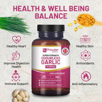 Odourless Garlic Capsules - 45,000mg per softgel - 200 softgels (not Tablets) Super High Strength - Cold Pressed and Deodourised Garlic Oil Extract from Allium Sativum