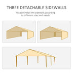 6m x 3m Garden Gazebo Marquee Canopy Party Tent Canopy Patio Green