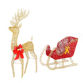 Garden Elk Decoration - Iron Frame, Cotton Thread