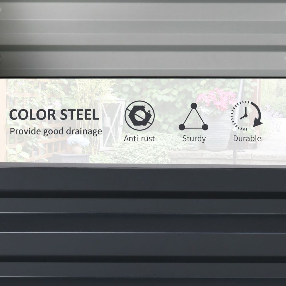 Steel Raised Bed Planter Box - 120x60cm - Modular Design - Ideal for Vegetables & Flowers