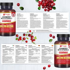 Triple Strength Cranberry 30,000mg + Vitamin C I 180 Vegan Tablets, Immune Support