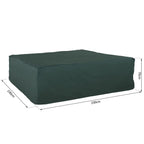 Durable 230x230cm Green Outdoor Furniture Cover - Heavy-Duty PVC Coated 600D Waterproof Protection