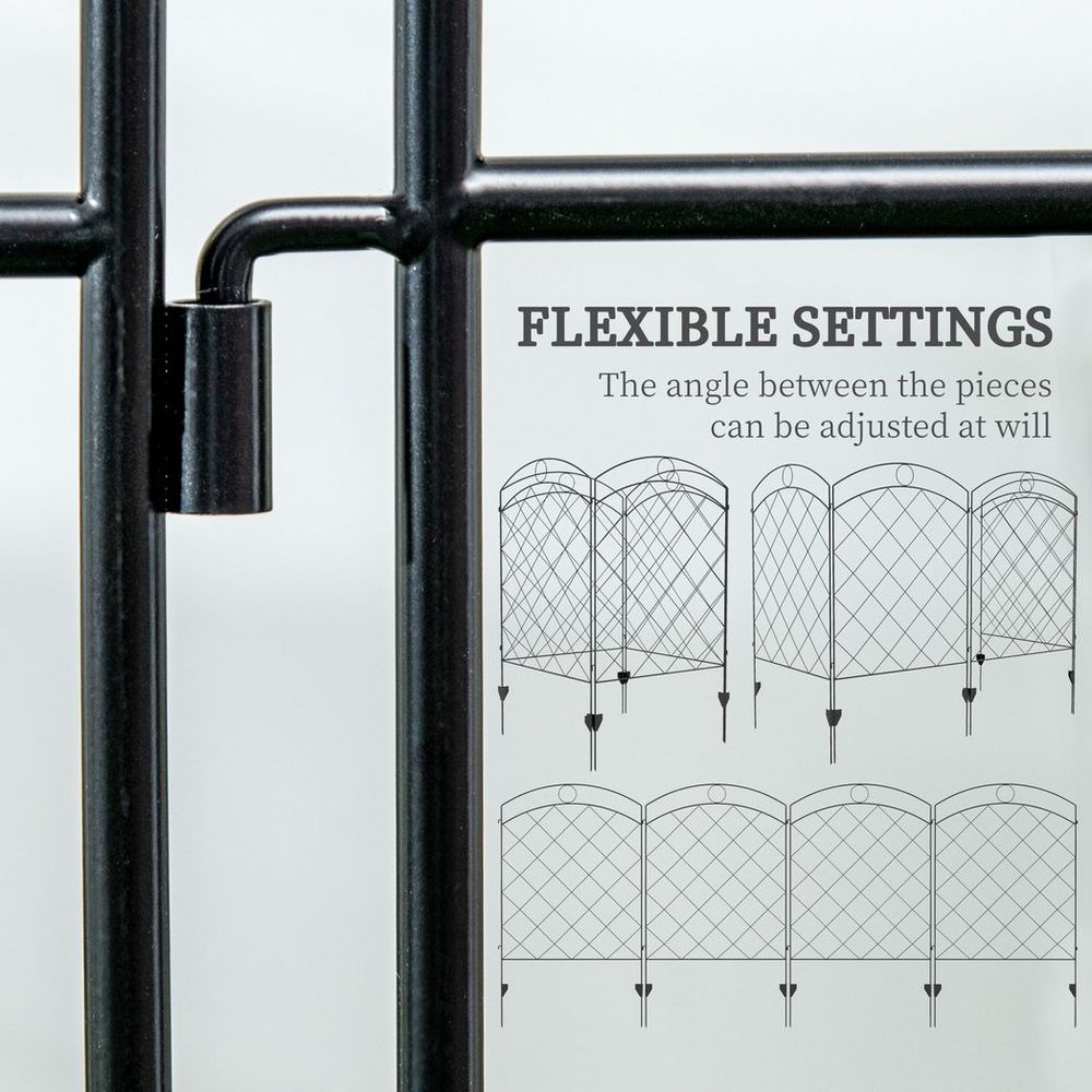 Decorative Garden Fencing: 43in x 11.4ft Steel Edging, & Stylish