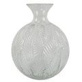 26cm Clear Fern Print Glass Bottle Vase, Hand-Finished - for Real & Artificial Flowers - Unique Variations