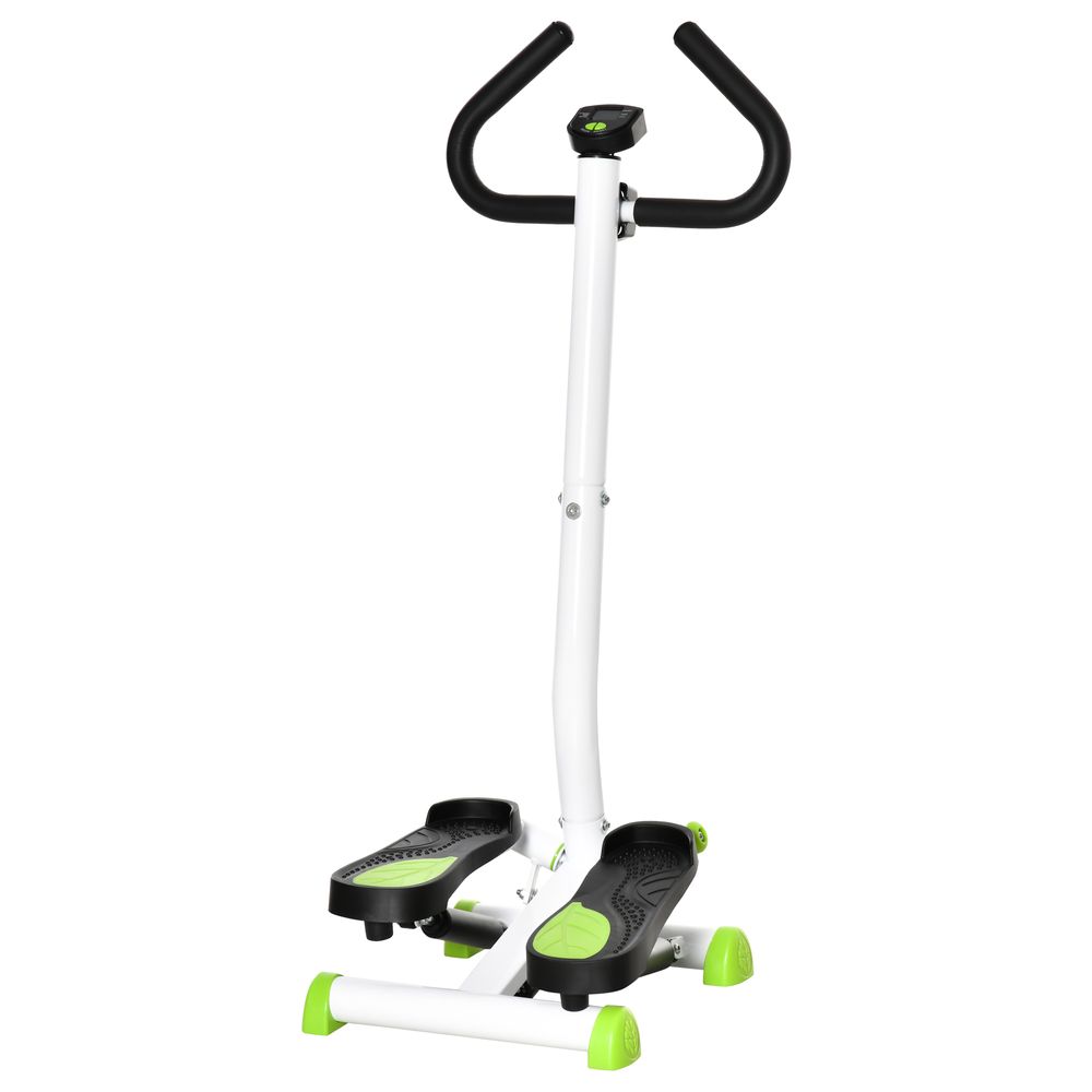 Adjustable Stepper Aerobic Machine LCD Screen Handle, White