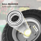 Set of Four 10" Pneumatic Wheels for Barn Carts, Garden Cart Black