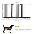 Pet Gate 3 Extensions & Adjustable Screws - Safe & Easy Assembly