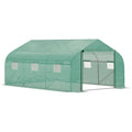 15x10ft Walk-in Greenhouse: Strong PE Cover, Zip Door, 6 Windows, Ideal for Year-Round Gardening