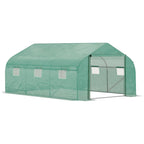 15x10ft Walk-in Greenhouse: Strong PE Cover, Zip Door, 6 Windows, Ideal for Year-Round Gardening