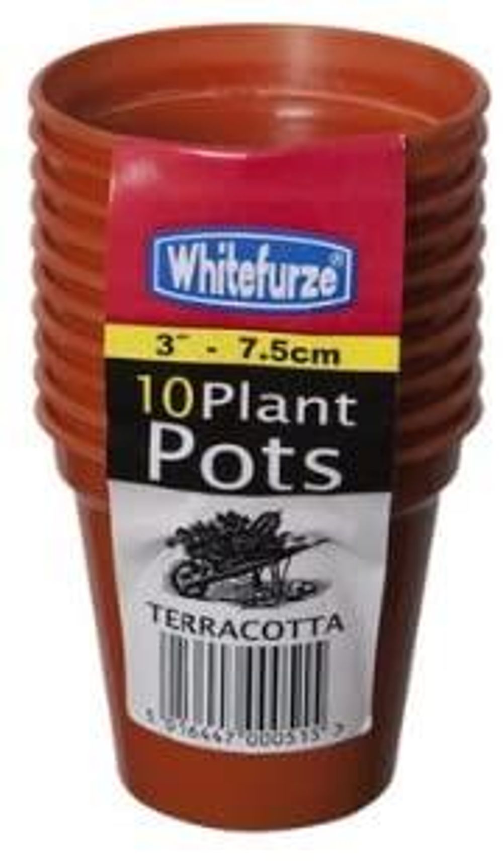 Whitefurze 7.5cm Garden Pot - Terracotta (Set of 10)