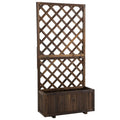 Wood Garden Planter with Trellis for Climbing Plants - Outdoor Decor and Planting Solution