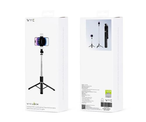 Tripod & Extendable Selfie-Stick with Dual Fill Lights