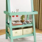 Double-Sided Art Easel for Kids w/ Paper Roll, Storage Baskets