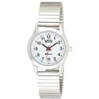 Womens Silver Day Date Expander Watch - Timepiece