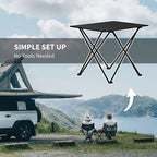 Folding Camping Table for Outdoor Camping, Picnic, Hiking, Black