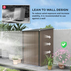 3.3ft x 3.4ft Outdoor Storage Shed Steel Garden Shed w/ Lockable Door