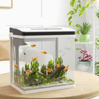28L Glass Fish Tank, Filter, LED Lighting