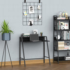 Stylish Computer Desk w/ Upper Storage Shelf, Durable Steel Frame, for Home or Office