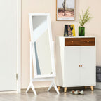 Freestanding Dressing Mirror - Adjustable Tilt - White - for Bedroom, Bathroom, Hallway