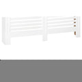 Modern Radiator Cover Cabinet Slatted Design MDF White Medium