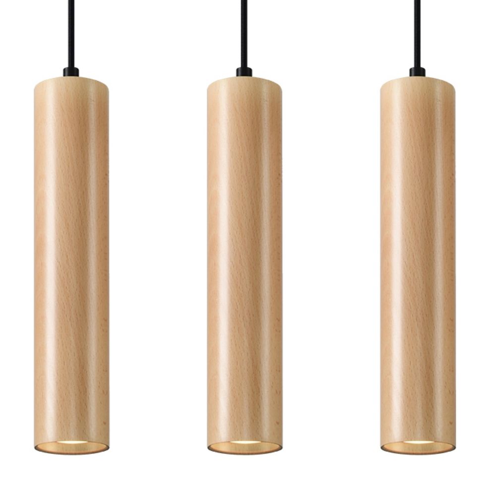 Scandinavian Design Wood Pendant Lamp - GU10