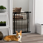Adjustable Safety Gate - Keep Pets Safe, Easy Assembly, Black