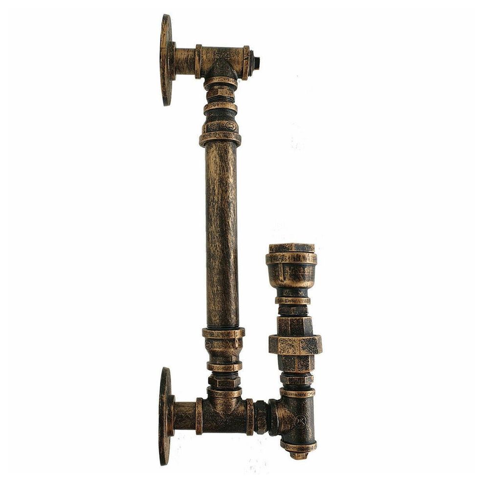Steampunk Pipe Lights Wall Lamp Indoor Lighting ~2813 Brushed Copper No