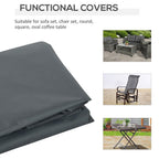 Outdoor Furniture Cover Set - Water Resistant - 200x86cm - Professional Quality