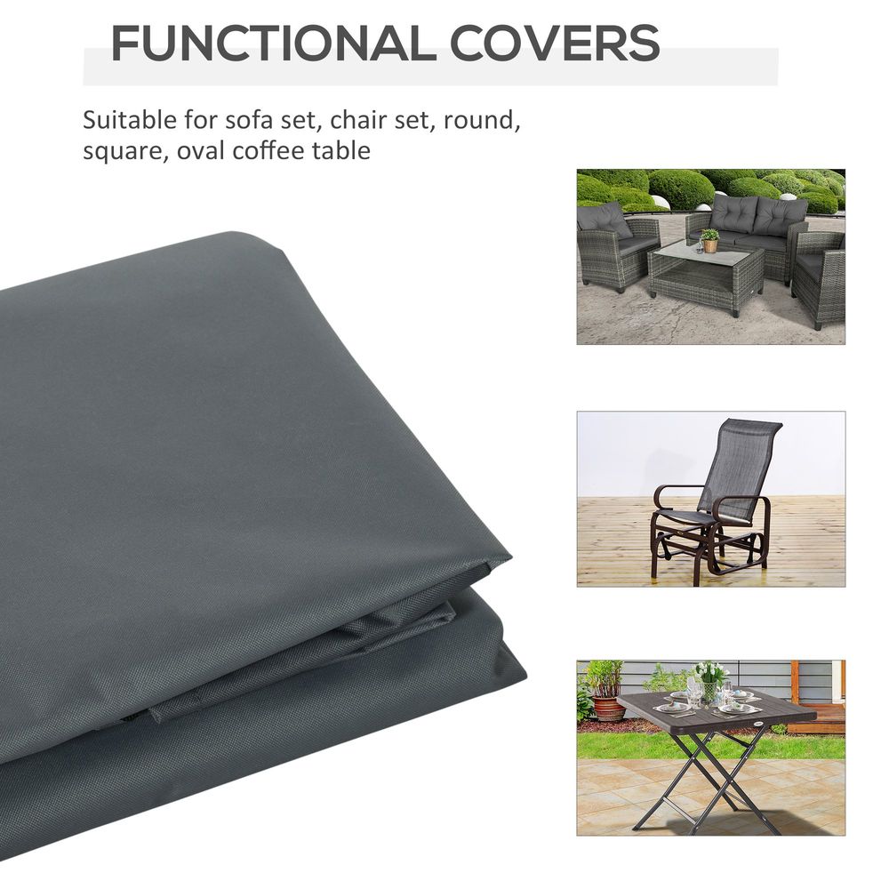 Outdoor Furniture Cover Set - Water Resistant - 200x86cm - Professional Quality
