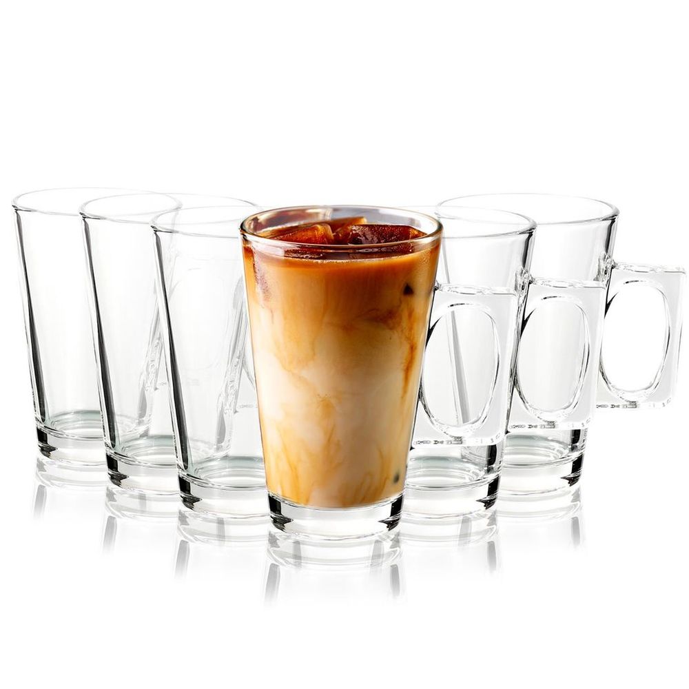 Latte Glasses 6pcs - Serve Hot Drinks with Style