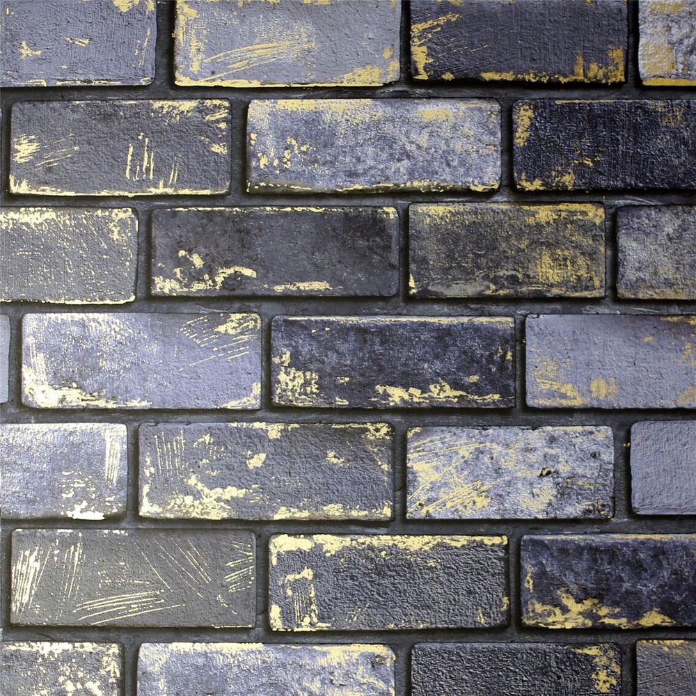 Metallic Brick Navy/Gold