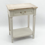 Handcrafted Wooden Side Table - 1 Drawer, 78cm