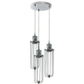 3 Way Cluster Hanging Ceiling Pendant Light E27 Chrome Light Fitting Lamp Kit Without Bulb