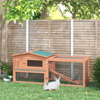 Wooden Rabbit Hutch 2 Tier Large Coop Run - Durable, Spacious, Versatile